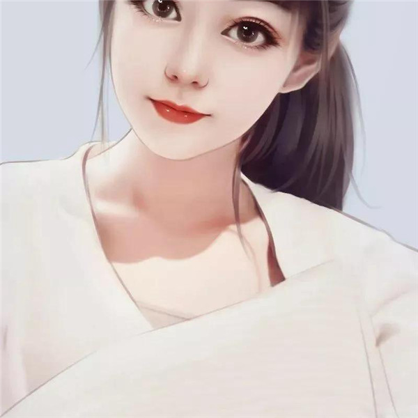唯美精致女生动漫头像插画手绘