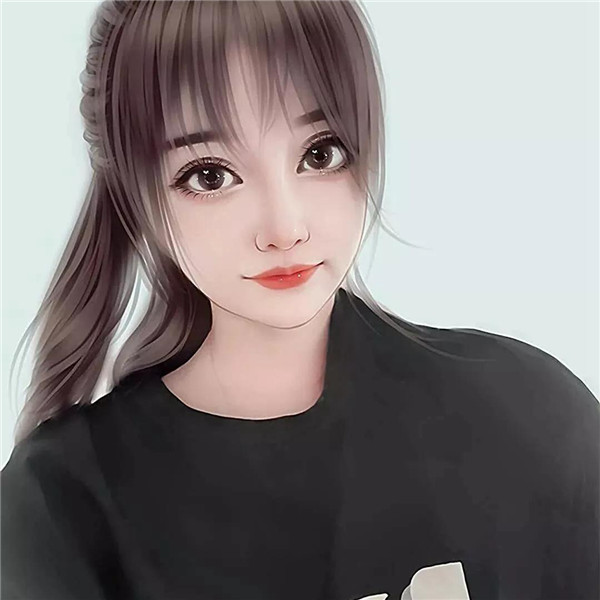 唯美精致女生动漫头像插画手绘