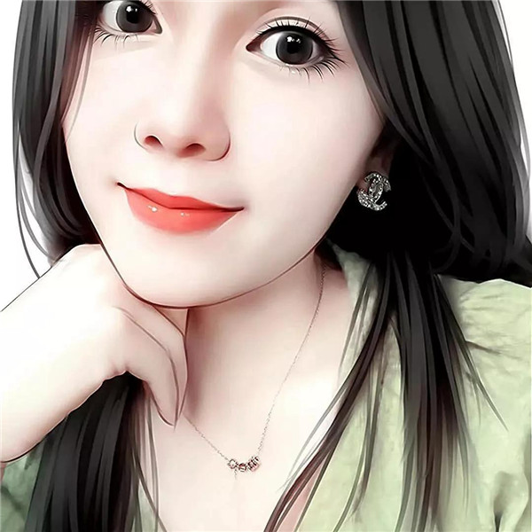 唯美精致女生动漫头像插画手绘