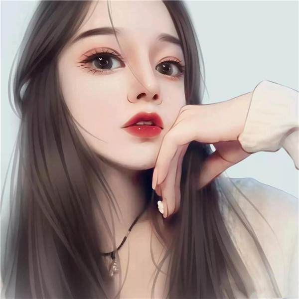 唯美精致女生动漫头像插画手绘