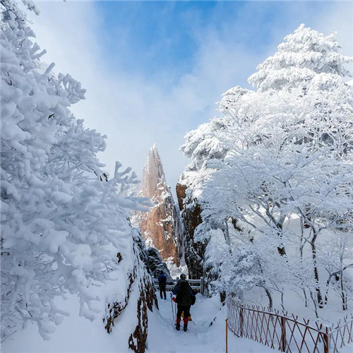 银装素裹黄山雪景风景头像图片