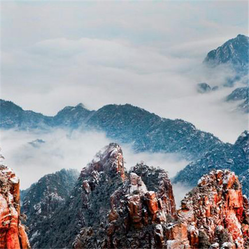 银装素裹黄山雪景风景头像图片