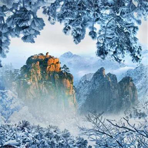 银装素裹黄山雪景风景头像图片