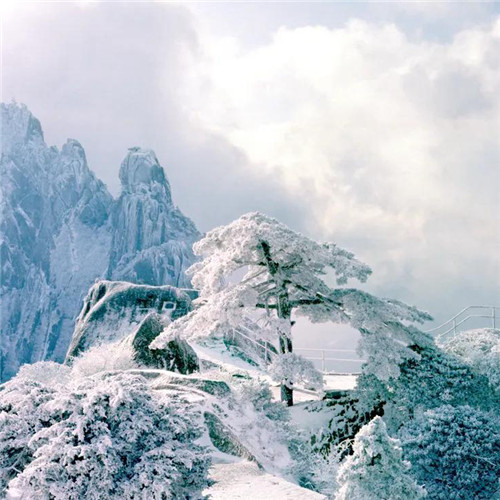 银装素裹黄山雪景风景头像图片