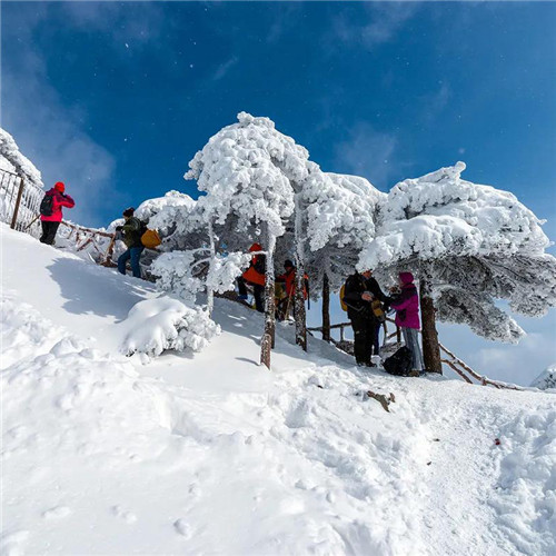 银装素裹黄山雪景风景头像图片