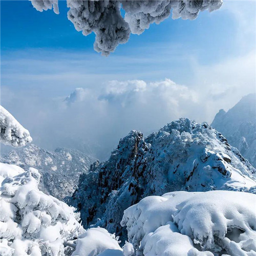 银装素裹黄山雪景风景头像图片