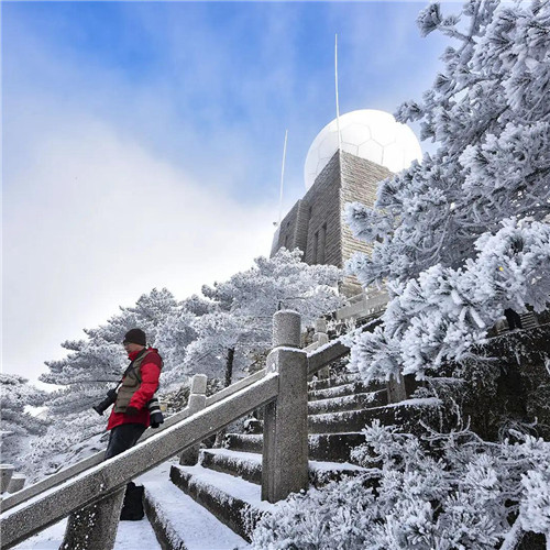 银装素裹黄山雪景风景头像图片