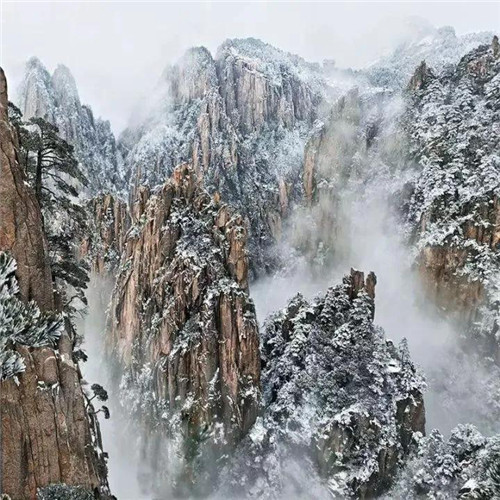 银装素裹黄山雪景风景头像图片
