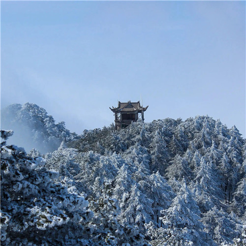 银装素裹黄山雪景风景头像图片