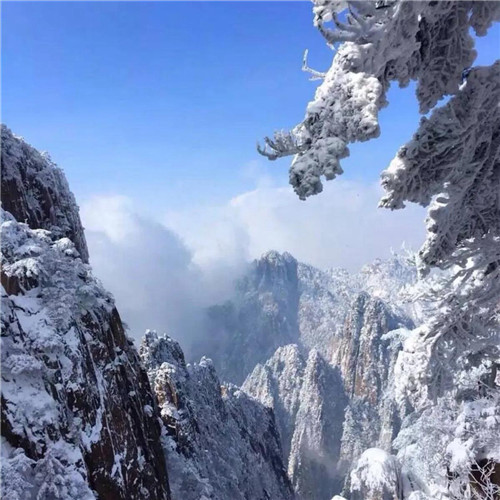 银装素裹黄山雪景风景头像图片