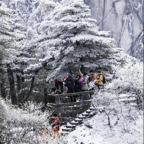 银装素裹黄山雪景风景头像图片