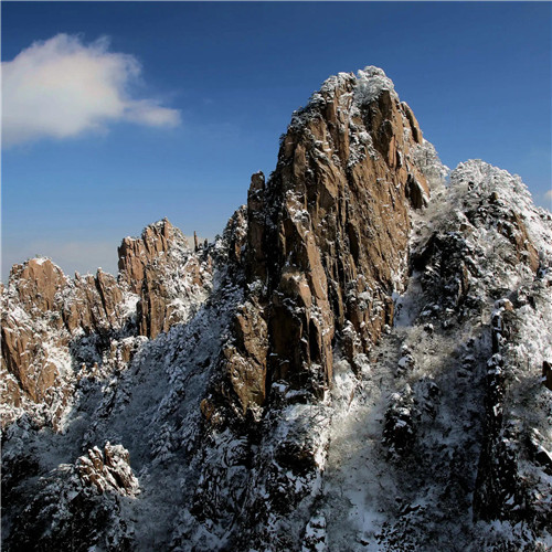 银装素裹黄山雪景风景头像图片
