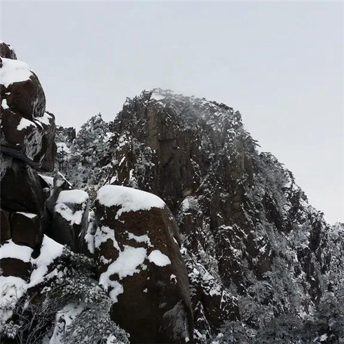 银装素裹黄山雪景风景头像图片