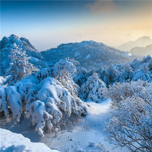 银装素裹黄山雪景风景头像图片