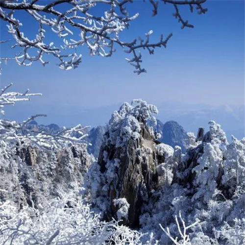 银装素裹黄山雪景风景头像图片