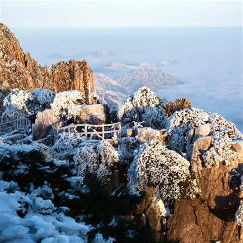 银装素裹黄山雪景风景头像图片