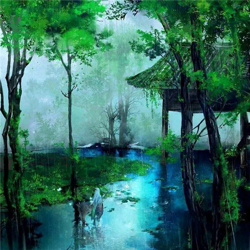 唯美森林风景头像图片