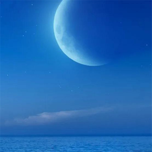 深蓝色治愈系背景头像图片