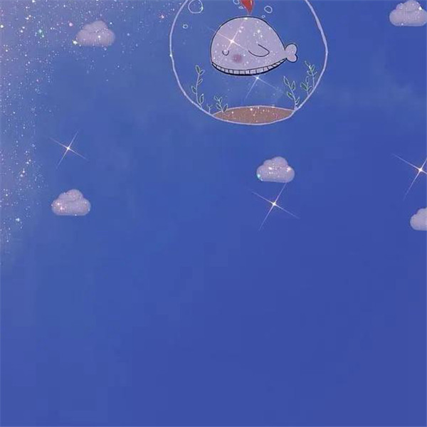 深蓝色治愈系背景头像图片