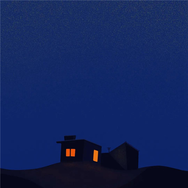 深蓝色治愈系背景头像图片