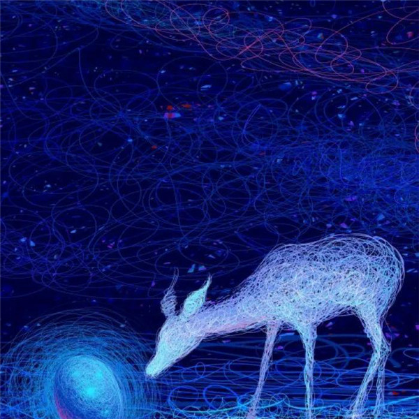 深蓝色治愈系背景头像图片