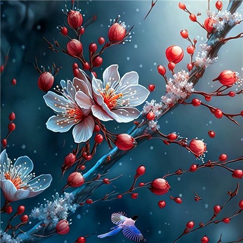 带雪梅花微信头像