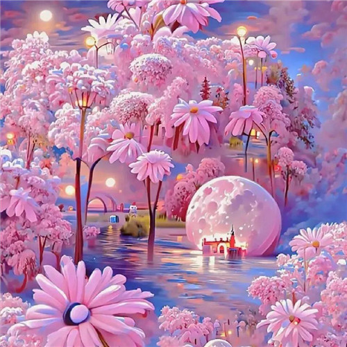 美不胜收粉嫩嫩的少女心风景头像图片