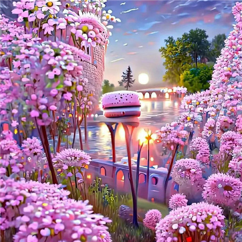 美不胜收粉嫩嫩的少女心风景头像图片