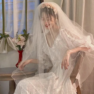 单人婚纱头像女