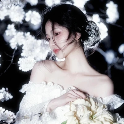 单人婚纱头像女
