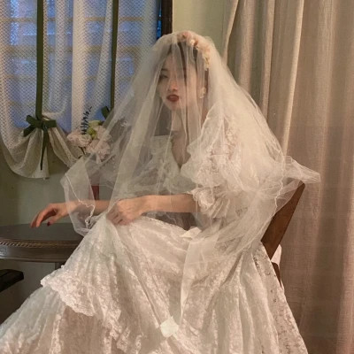 单人婚纱头像女