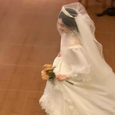 单人婚纱头像女