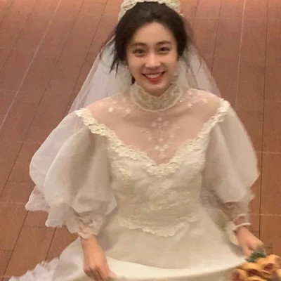 单人婚纱头像女