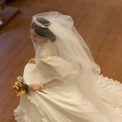 单人婚纱头像女