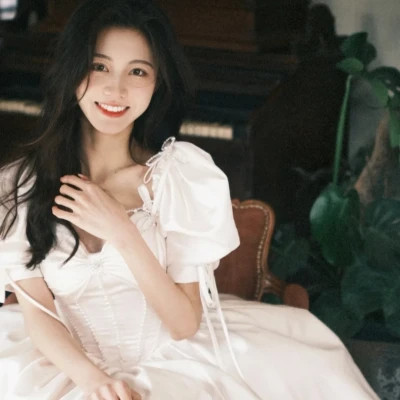 单人婚纱头像女