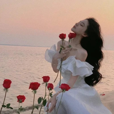 单人婚纱头像女