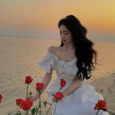 单人婚纱头像女