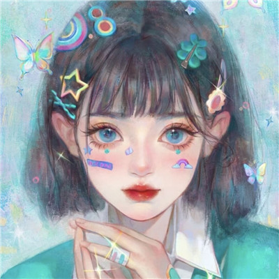 手绘动漫女头高级氛围