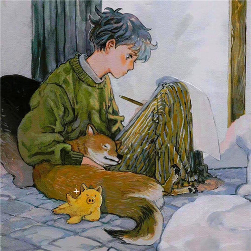 男生插画头像图片唯美