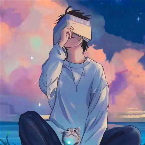 男生插画头像图片唯美