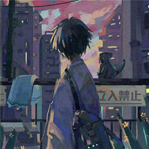 男生插画头像图片唯美
