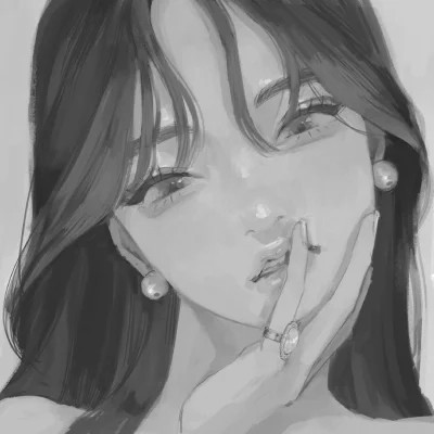高级头像女氛围感黑白