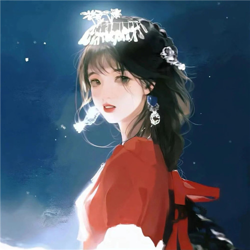 手绘氛围感女生头像