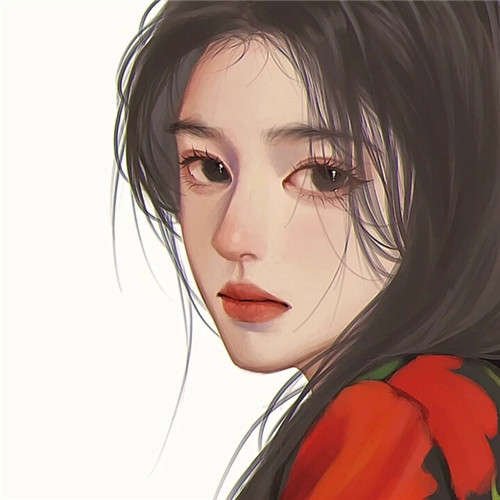 手绘氛围感女生头像