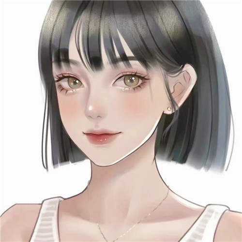 手绘氛围感女生头像