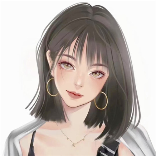 手绘氛围感女生头像