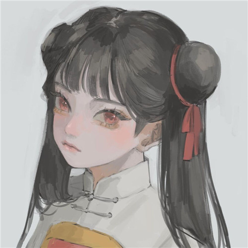 手绘氛围感女生头像