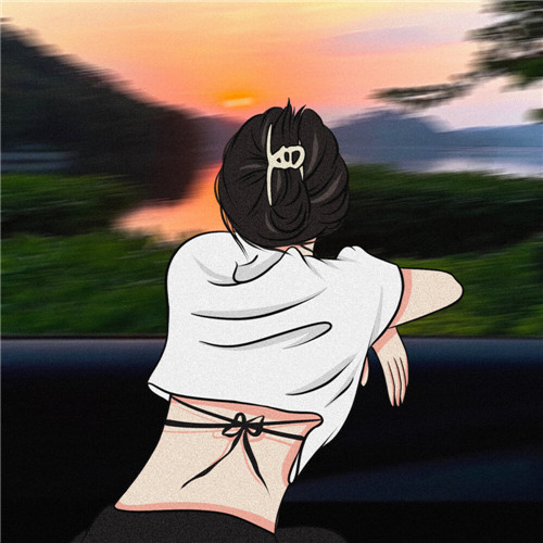 手绘氛围感女生头像