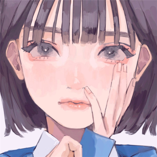 手绘氛围感女生头像