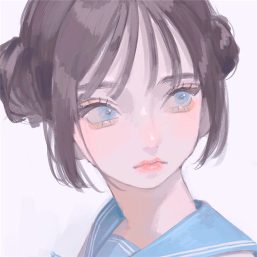 手绘氛围感女生头像